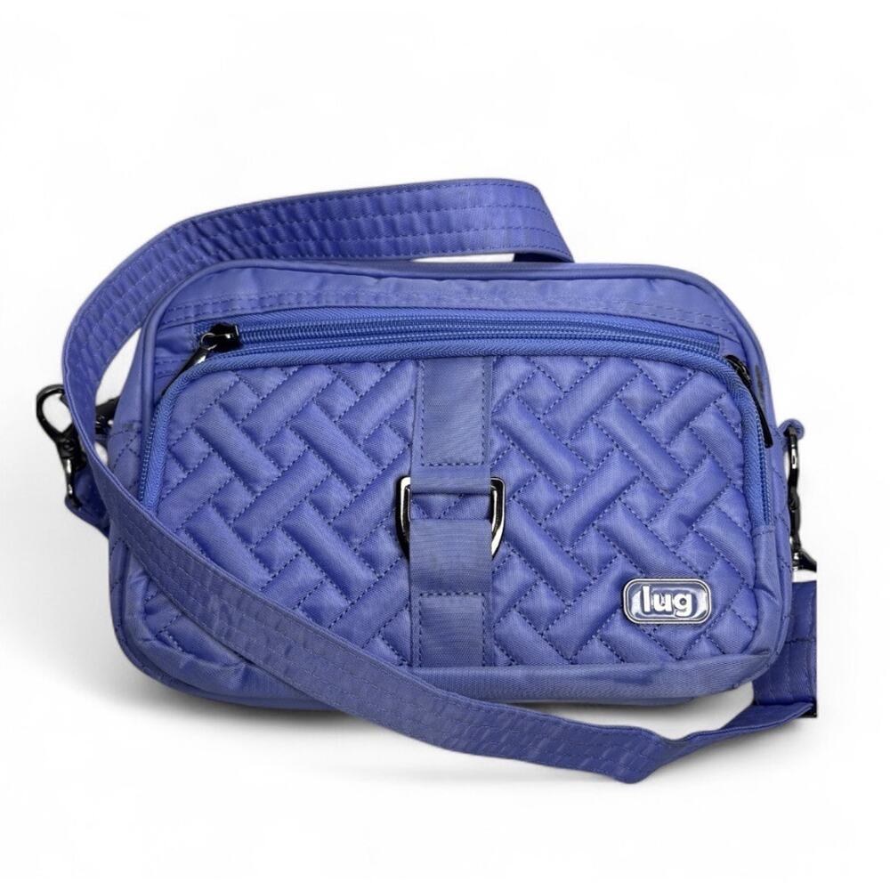 Lug Carousel Lavender Purple Quilted Belt Loop Bag Crossbody Bag
